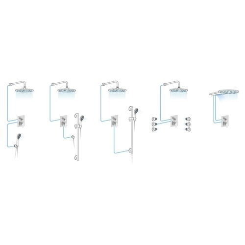 AXAMITE bateria prysznicowa podtynkowa, 2 wyjścia, chrom AXAMITE bateria prysznicowa podtynkowa, 2 wyjścia, chrom
