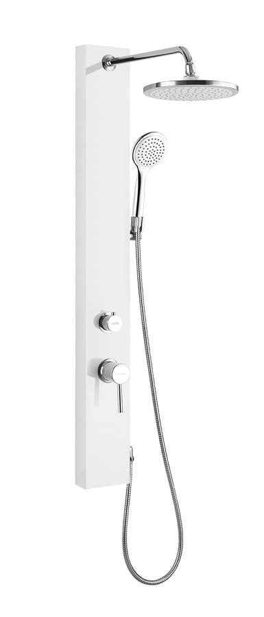 FIGA panel prysznicowy z baterią, 125x1050mm, biały