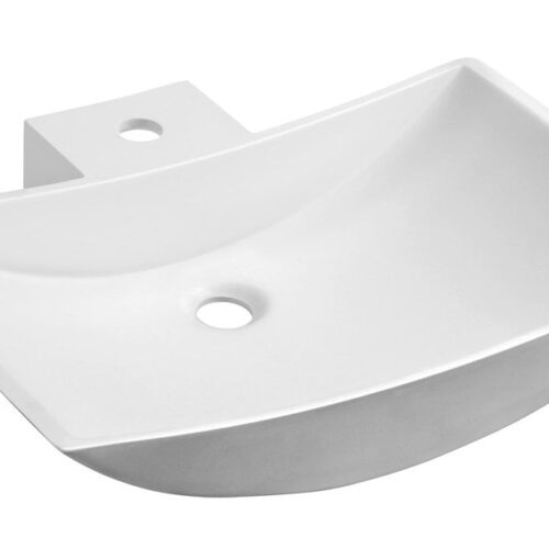 QUINTET umywalka nablatowa, 597x150x455 mm, biały mat