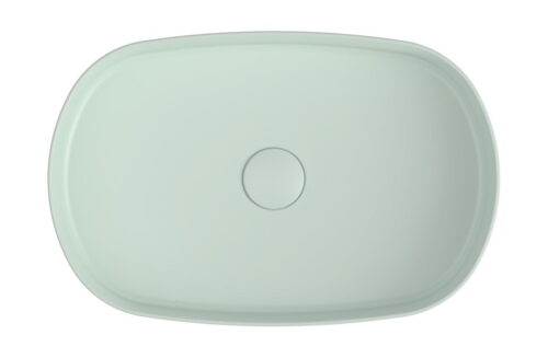 INFINITY OVAL umywalka ceramiczna nablatowa 55x36 cm Miętowa