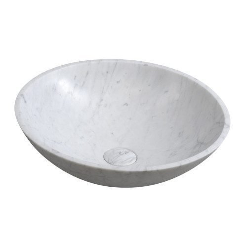 BLOK umywalka kamienna 42x14 cm biała carrara