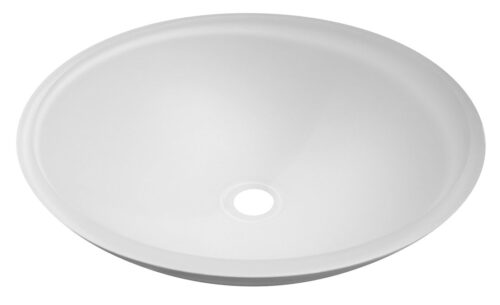 TELICA umywalka szklana okrągła średnica 42 cm biała