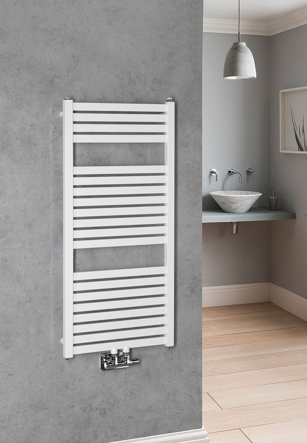 TONDI grzejnik łazienkowy 450x970 mm podłączenie centralne dolne biały TONDI grzejnik łazienkowy 450x970 mm podłączenie centralne dolne biały