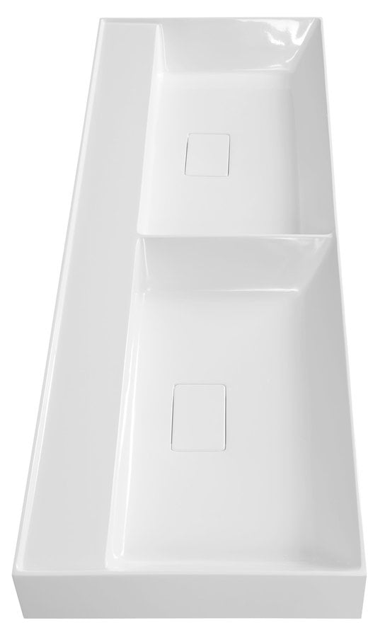 GODIVA umywalka podwójna kompozytowa 119x44cm biała GODIVA umywalka podwójna kompozytowa 119x44cm biała