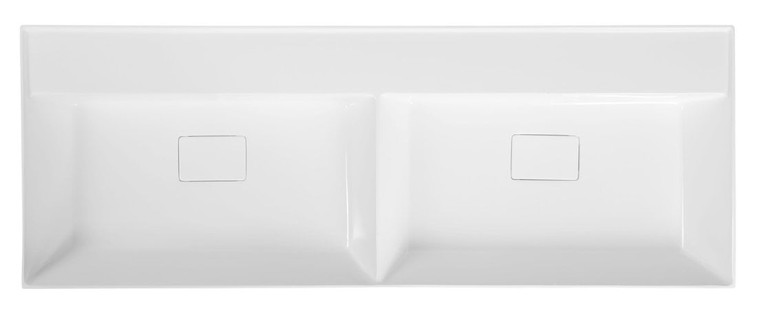 GODIVA umywalka podwójna kompozytowa 119x44cm biała GODIVA umywalka podwójna kompozytowa 119x44cm biała