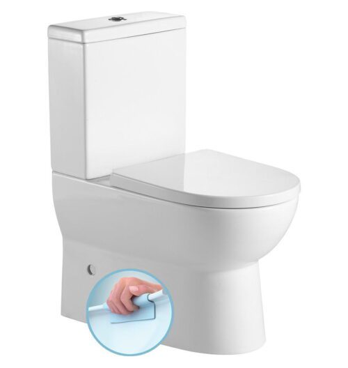 JALTA RIMLESS kompakt WC ze spłuczką z deską WC uniwersalny