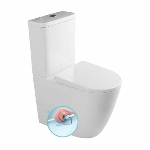 TURKU RIMLESS kompakt WC podwyższony odpływ dolny/tylny