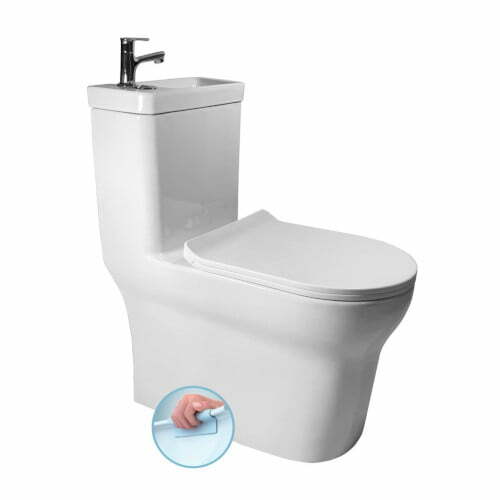 NEW HYGIE kompakt WC z umywalką i deską WC tylny/dolny odpływ