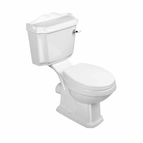 ANTIK kompakt WC miska + spłuczka + mechanizm spłukujący + deska WC biel/chrom