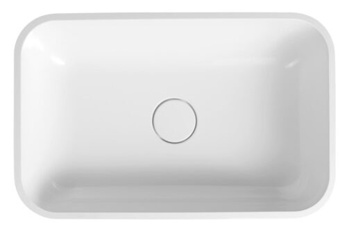 MENAR umywalka nablatowa kompozytowa 60x38cm biała