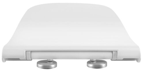 BELLO deska WC wolnoopadająca biała/chrom