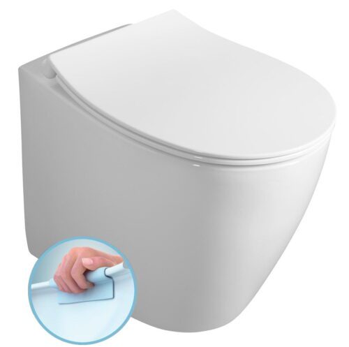 SENTIMENTI miska WC Rimless 36x52 cm dolny/tylny odpływ biały (SmartFixPlus)