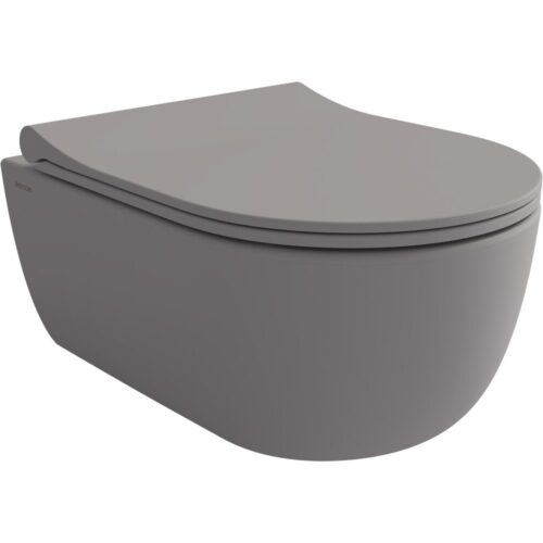 Misa WC V-Tondo Rimless 49 cm z deską Slim kolor szary mat