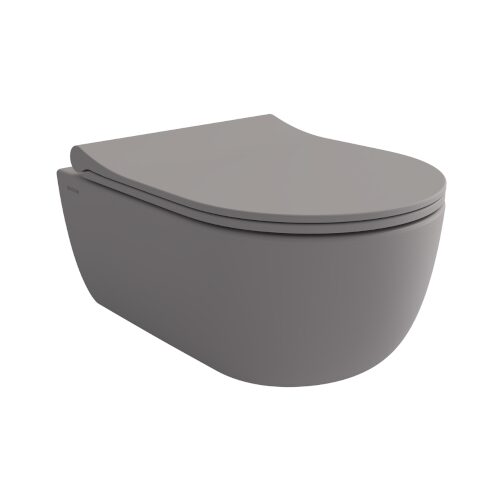 Misa WC V-Tondo Rimless 49 cm z deską Slim kolor szary mat