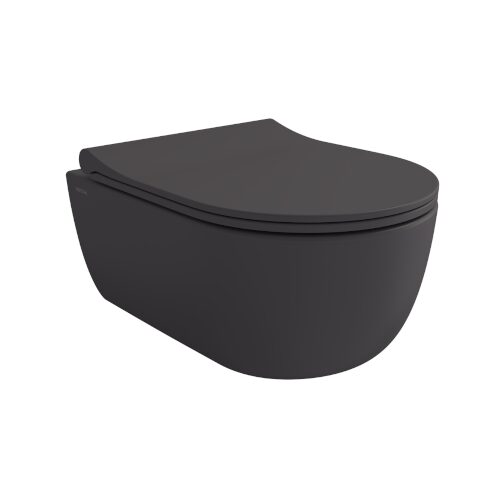 Misa WC V-Tondo Rimless 49 cm z deską Slim kolor antracytowy mat