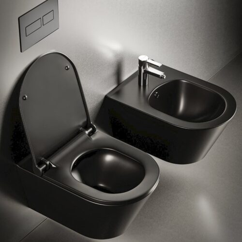 AVVA bidet wiszący 35,5x53 cm, czarny mat