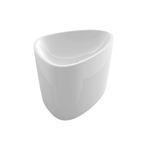 ETNA umywalka nablatowa Monoblok 58 cm z zaślepką ceramiczną biała