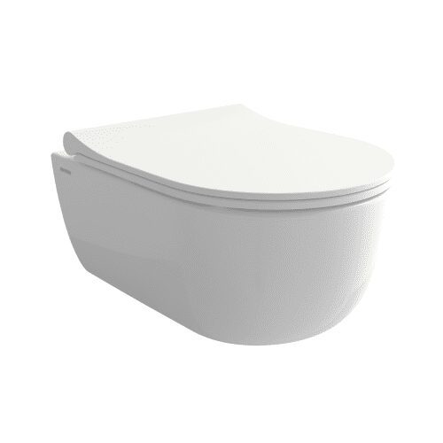 Misa WC V-Tondo Rimless 49 cm z deską Slim biały połysk