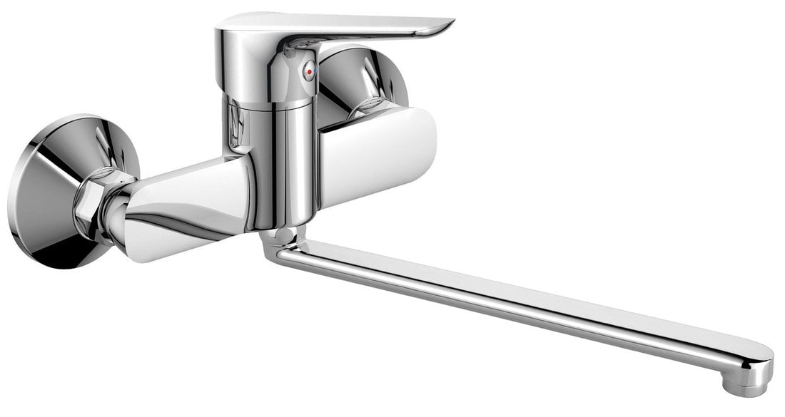 LOTTA bateria umywalkowa ścienna płaska wylewka 220 mm chrom LOTTA bateria umywalkowa ścienna płaska wylewka 220 mm chrom