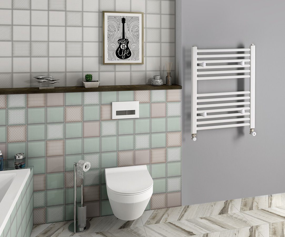 DIRECT grzejnik łazienkowy z podłączeniem dolnym 500x640 mm biały DIRECT grzejnik łazienkowy z podłączeniem dolnym 500x640 mm biały