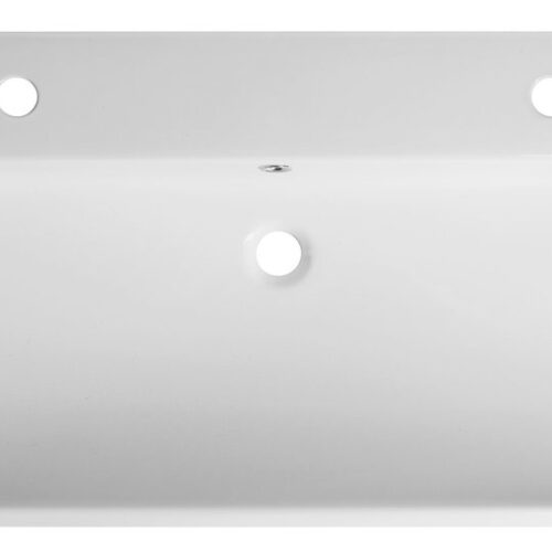 TORIDI umywalka ceramiczna 101x46,5 cm 2-otwory na baterię biała