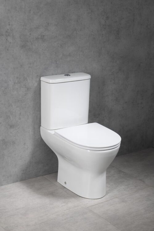 DARIO RIMLESS WC kompakt z deską uniwersalny biały
