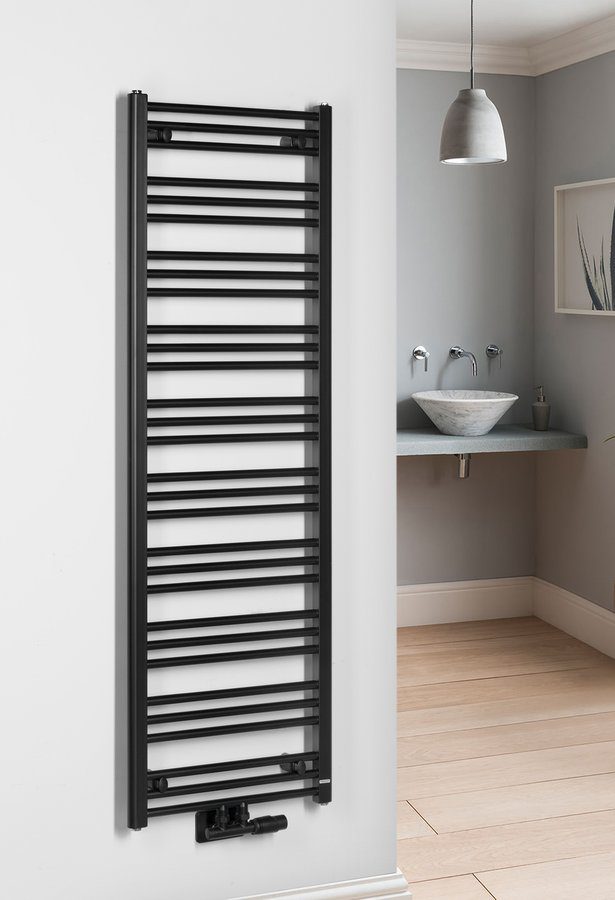 ALBRECHT grzejnik 500x1570 mm podłączenie środkowe dolne czarny mat ALBRECHT grzejnik 500x1570 mm podłączenie środkowe dolne czarny mat