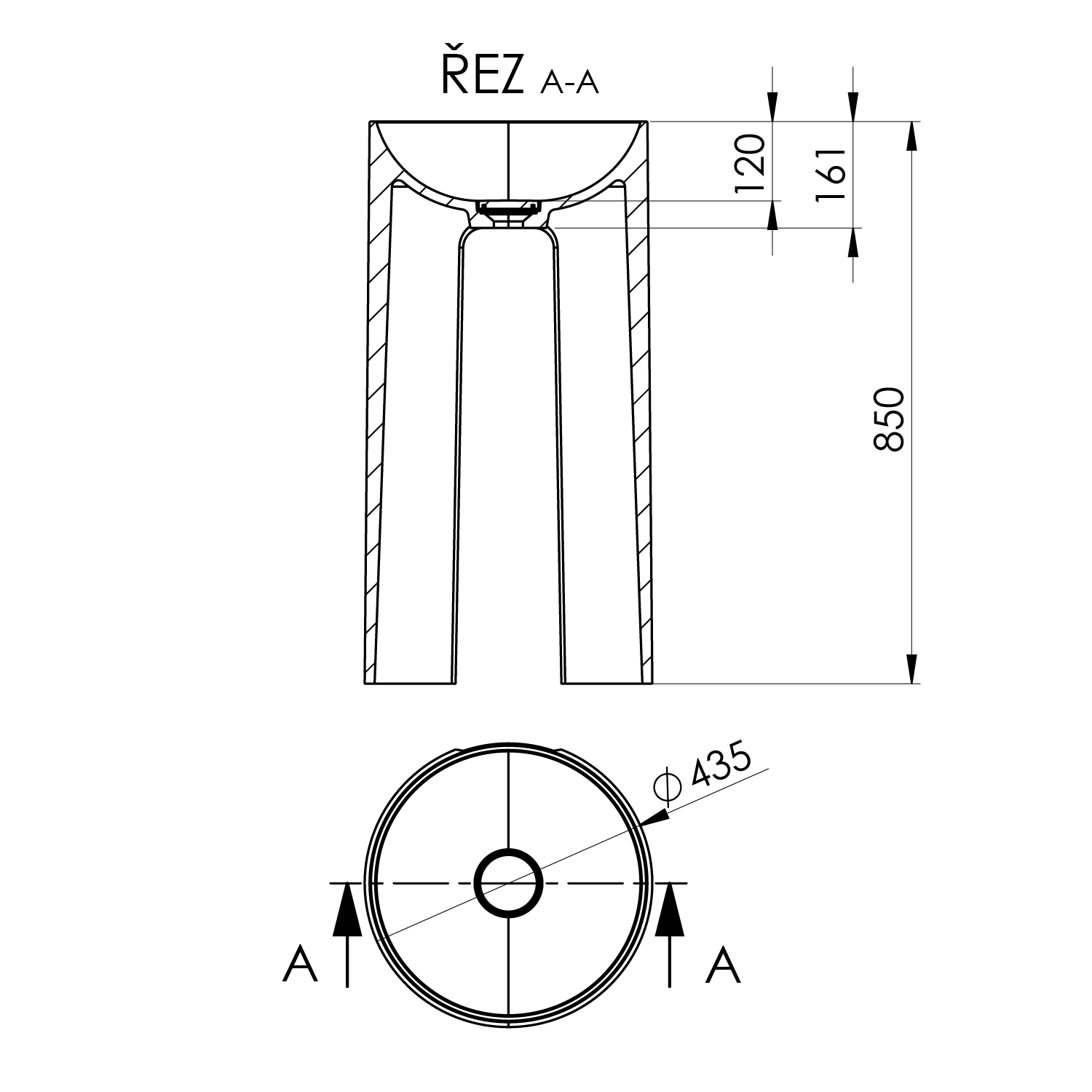 ALTONA umywalka wolnostojąca kompozytowa 43,5x85 cm biały mat ALTONA umywalka wolnostojąca kompozytowa 43,5x85 cm biały mat