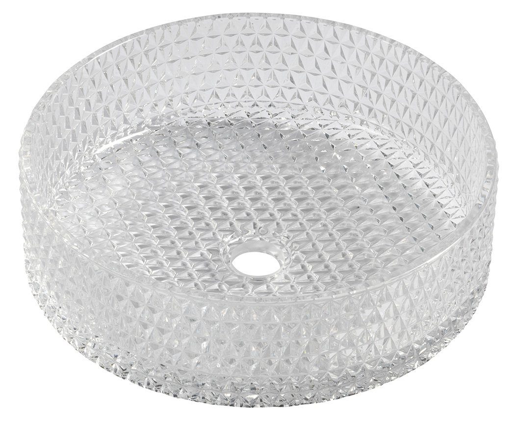 MARAGUA umywalka szklana średnica 39,5 cm przezroczysta MARAGUA umywalka szklana średnica 39,5 cm przezroczysta
