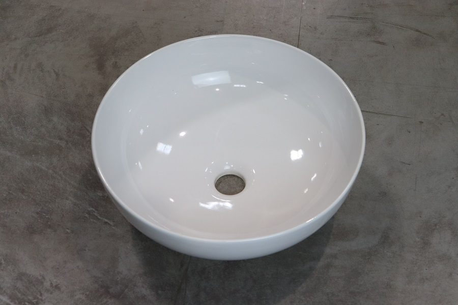 BOCCHI Sottile Slim umywalka okrągła ceramiczna 38cm biała połysk BOCCHI Sottile Slim umywalka okrągła ceramiczna 38cm biała połysk