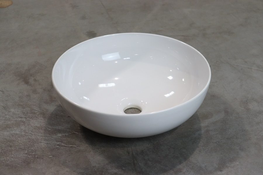 BOCCHI Sottile Slim umywalka okrągła ceramiczna 38cm biała połysk BOCCHI Sottile Slim umywalka okrągła ceramiczna 38cm biała połysk
