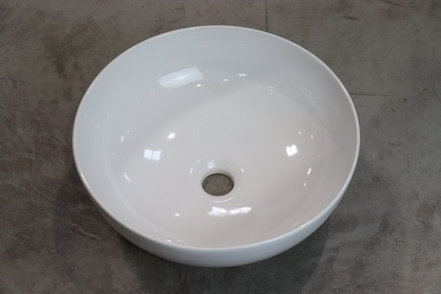 BOCCHI Sottile Slim umywalka okrągła ceramiczna 38cm biała połysk BOCCHI Sottile Slim umywalka okrągła ceramiczna 38cm biała połysk