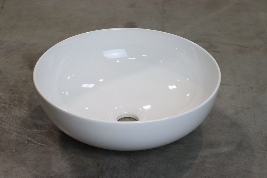 BOCCHI Sottile Slim umywalka okrągła ceramiczna 38cm biała połysk BOCCHI Sottile Slim umywalka okrągła ceramiczna 38cm biała połysk