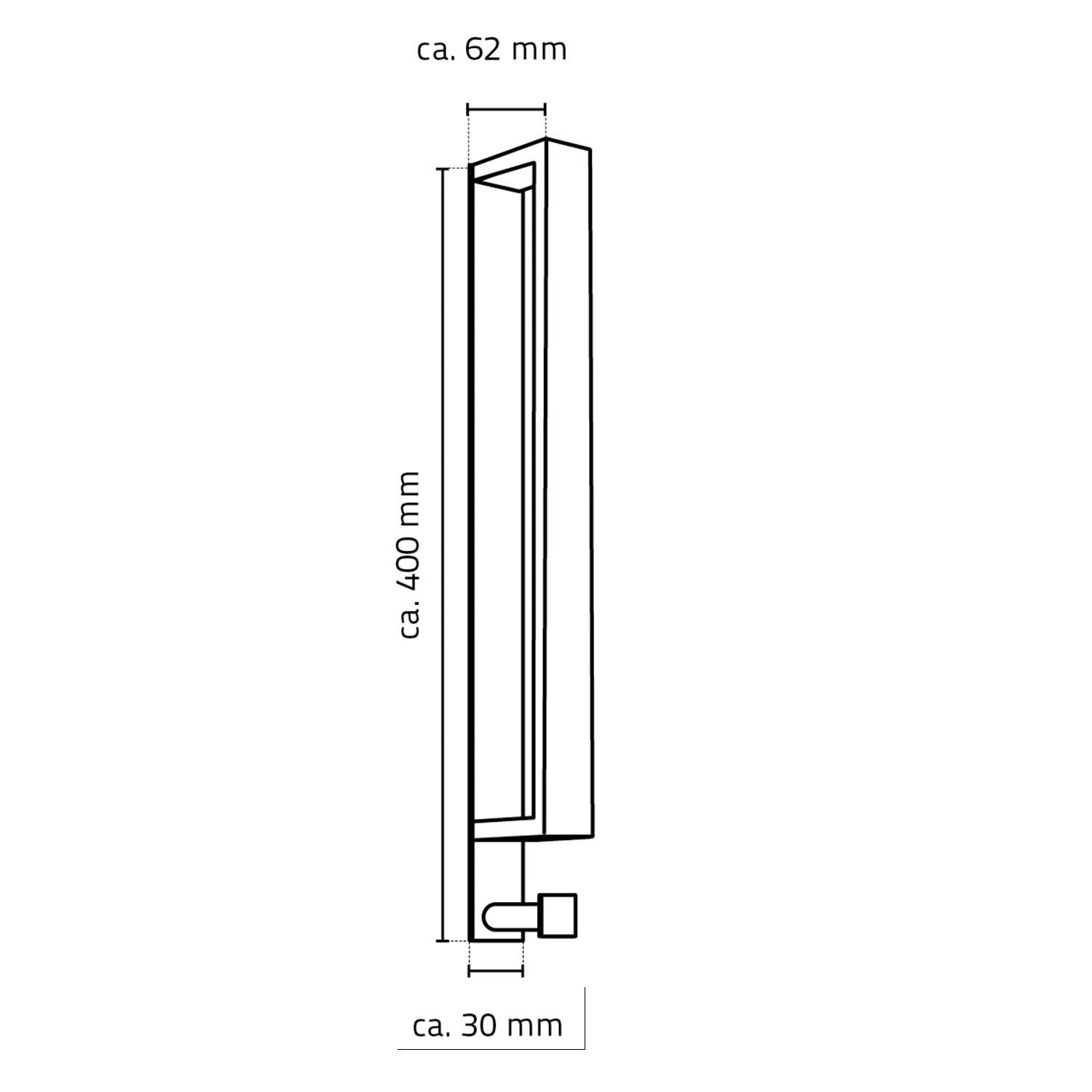 X-STEEL wieszak na ręczniki 300x65mm stal nierdzewna czarny mat X-STEEL wieszak na ręczniki 300x65mm stal nierdzewna czarny mat