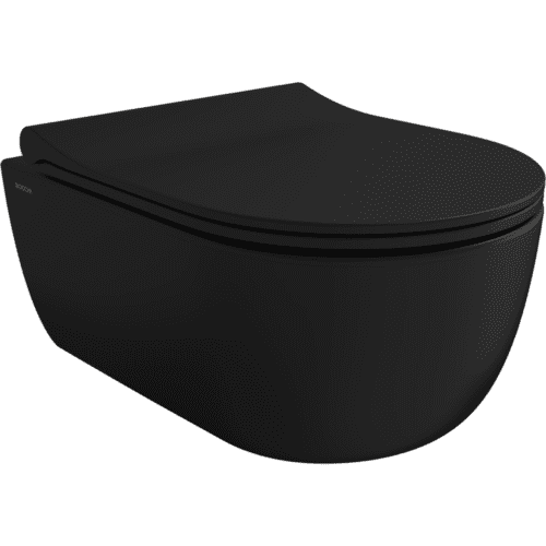 Misa WC V-Tondo Rimless 49 cm z deską Slim kolor czarny mat