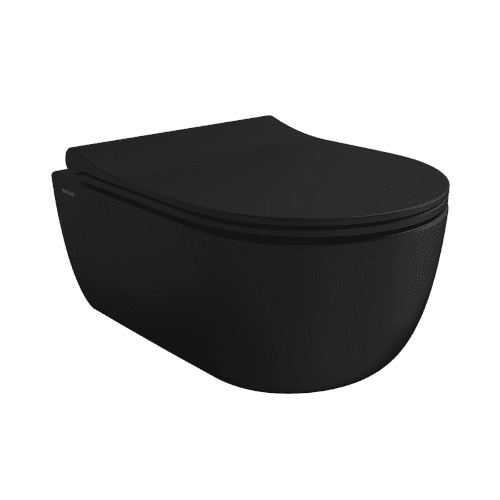 Misa WC V-Tondo Rimless 49 cm z deską Slim kolor czarny mat