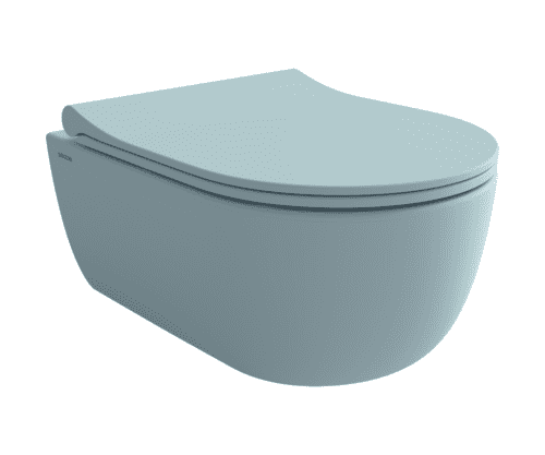Misa WC V-Tondo Rimless 49 cm z deską Slim kolor ice blue