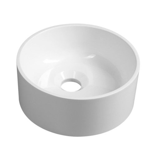 SANNA umywalka kompozytowa nablatowa okrągła 25 cm biała