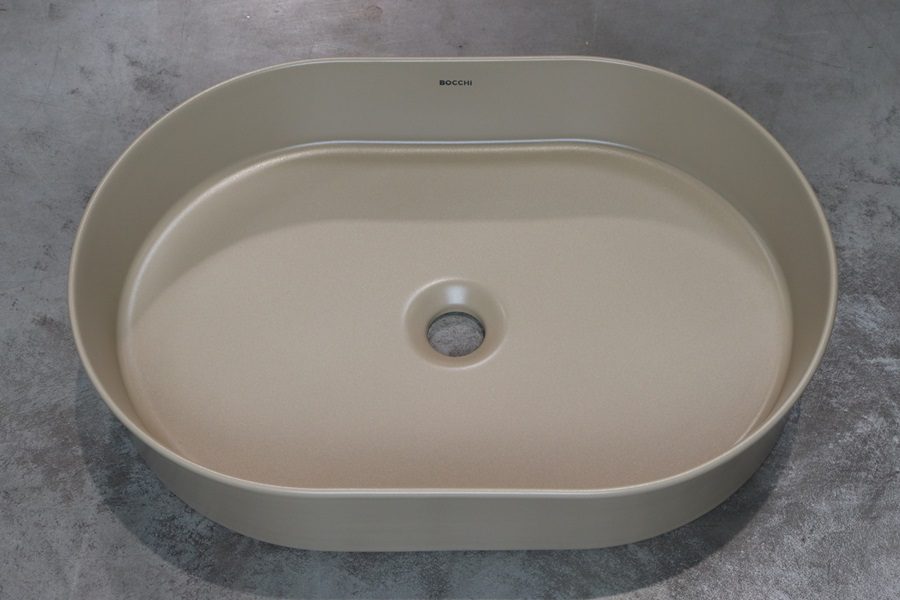 BOCCHI Sottile Slim umywalka nablatowa 55x38cm kaszmirowy mat BOCCHI Sottile Slim umywalka nablatowa 55x38cm kaszmirowy mat
