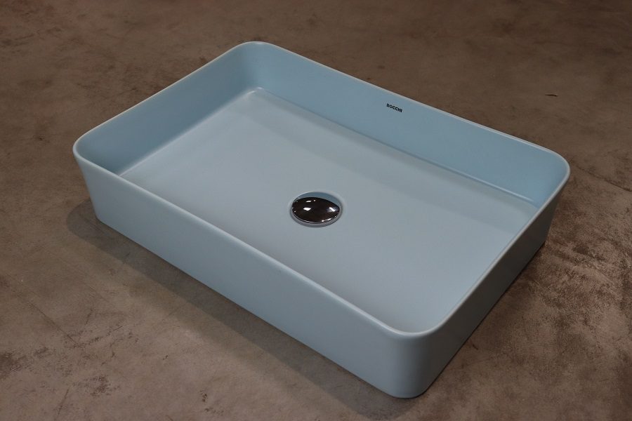 BOCCHI Sottile Slim umywalka nablatowa 55x38cm Ice Blue BOCCHI Sottile Slim umywalka nablatowa 55x38cm Ice Blue