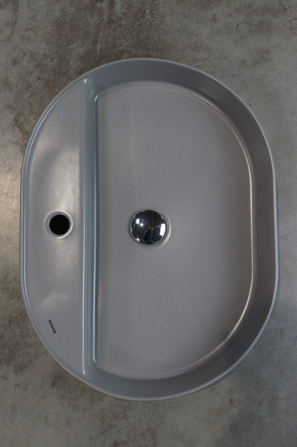 BOCCHI Sottile Slim umywalka ceramiczna nablatowa 60cm szary mat BOCCHI Sottile Slim umywalka ceramiczna nablatowa 60cm szary mat