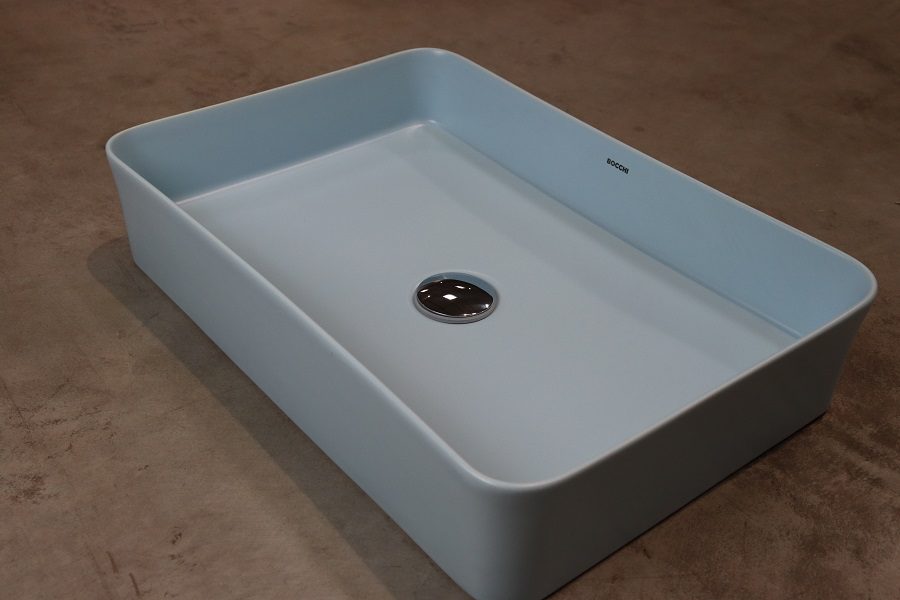 BOCCHI Sottile Slim umywalka nablatowa 55x38cm Ice Blue BOCCHI Sottile Slim umywalka nablatowa 55x38cm Ice Blue