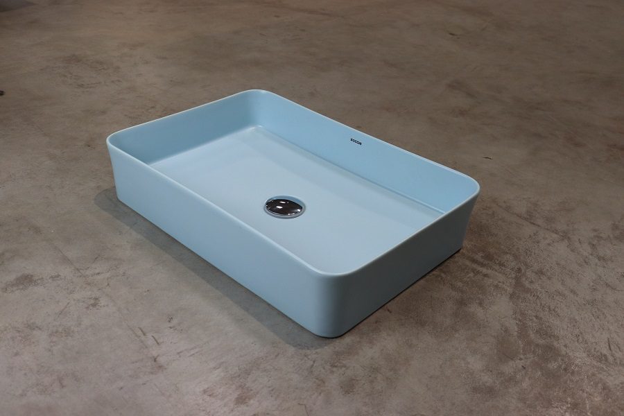 BOCCHI Sottile Slim umywalka nablatowa 55x38cm Ice Blue BOCCHI Sottile Slim umywalka nablatowa 55x38cm Ice Blue