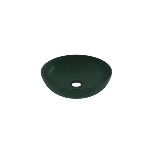 BOCCHI Sottile Slim umywalka okrągła ceramiczna 38cm zielony mat