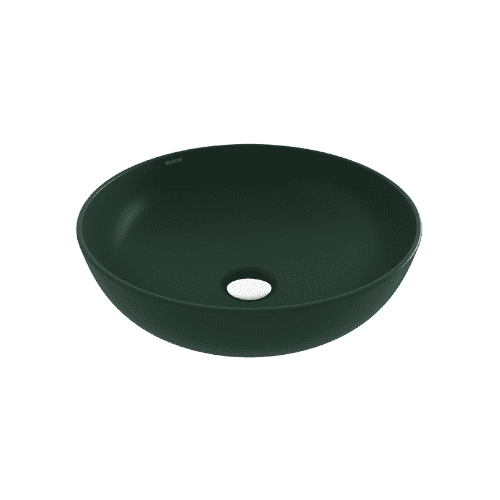 BOCCHI Sottile Slim umywalka okrągła ceramiczna 38cm zielony mat