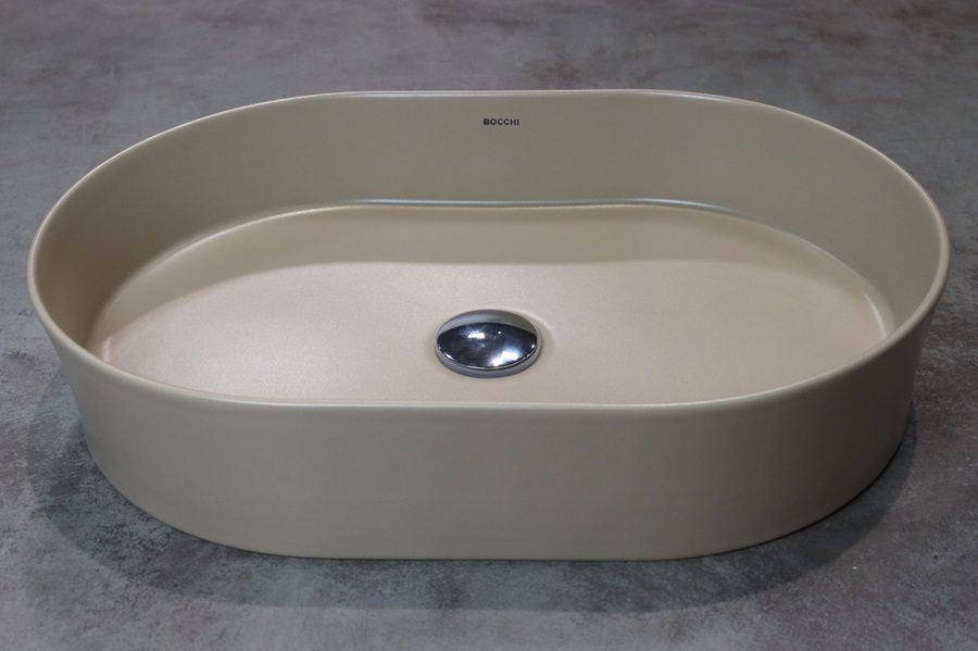 BOCCHI Sottile Slim umywalka nablatowa 55x38cm kaszmirowy mat BOCCHI Sottile Slim umywalka nablatowa 55x38cm kaszmirowy mat