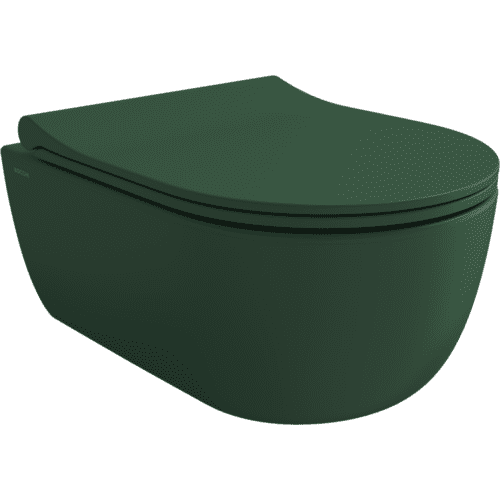 Misa WC V-Tondo Rimless 49 cm z deską Slim zielony mat