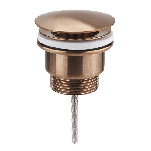 Korek umywalkowy 5/4” niezamykany duży grzybek wys 10-55mm miedź mat