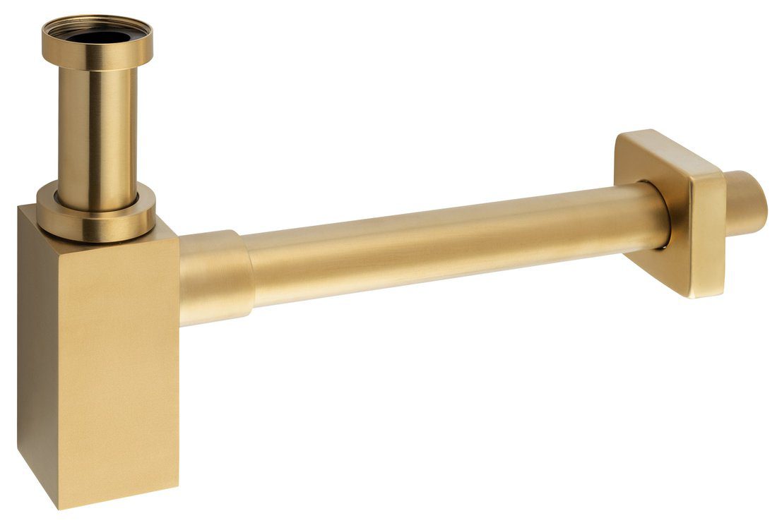 Syfon umywalkowy 5/4" odpływ 32mm kwadratowy złoty mat Syfon umywalkowy 5/4" odpływ 32mm kwadratowy złoty mat