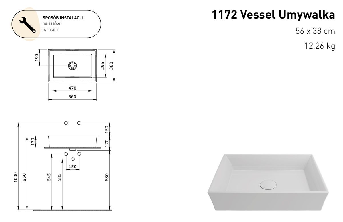 BOCCHI misa WC V-Tondo z deską + umywalka nablatowa Vessel czarny połysk BOCCHI misa WC V-Tondo z deską + umywalka nablatowa Vessel czarny połysk